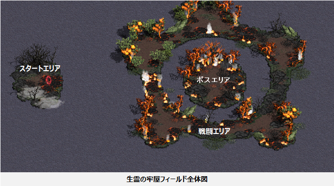 生霊の牢屋 フィールド全体図
